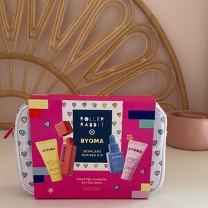 Roller Rabbit Byoma Skincare Set with Pink and Blue Accents